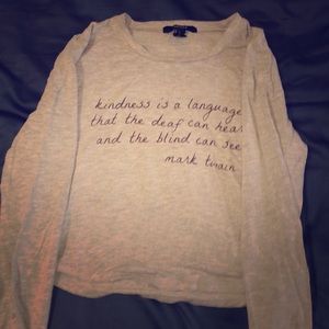 Cropped long sleeve shirt